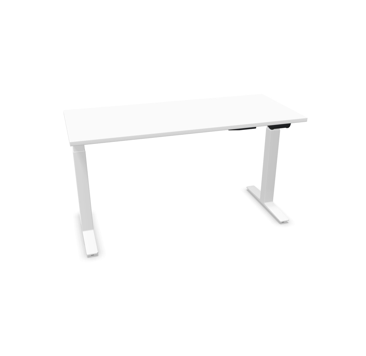 TALO.YOU Sitz-Steh-Schreibtisch mit Gaslift 1400x600mm Tischplatte Weiss - Gestell Weiss - 6039298