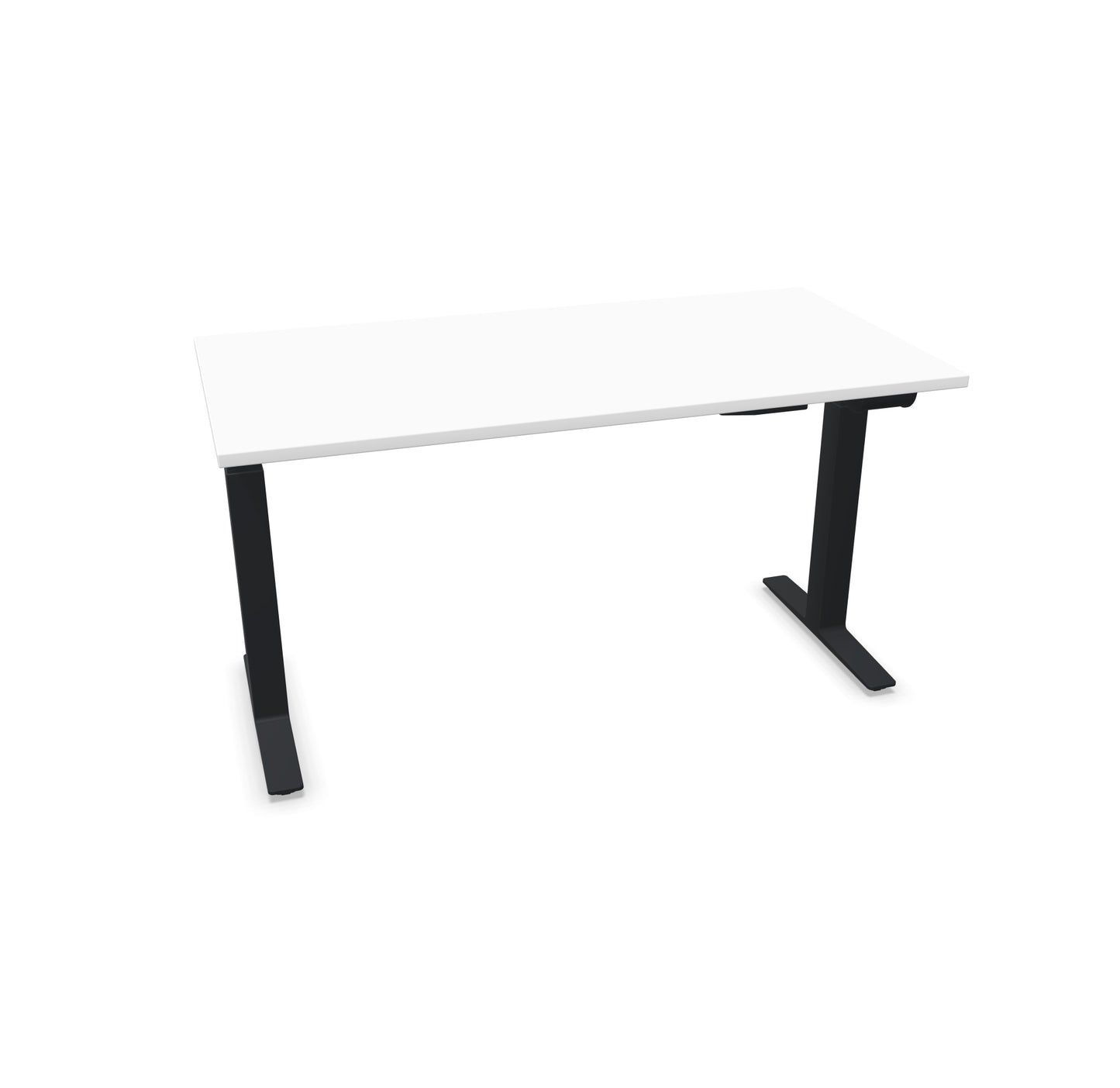 TALO.YOU Sitz-Steh-Schreibtisch mit Gaslift 1400x700mm Tischplatte Weiss - Gestell Schwarz - 6039304
