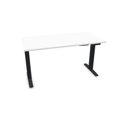 TALO.YOU Sitz-Steh-Schreibtisch mit Gaslift 1400x700mm Tischplatte Weiss - Gestell Schwarz - 6039304