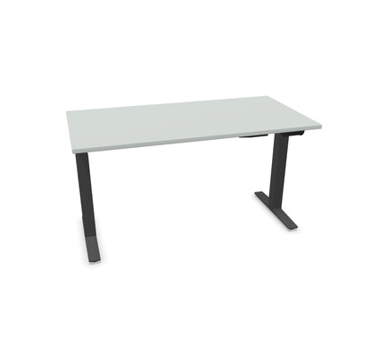 TALO.YOU Sitz-Steh-Schreibtisch mit Gaslift 1400x700mm Tischplatte Lichtgrau - Gestell Anthrazit - 6039317