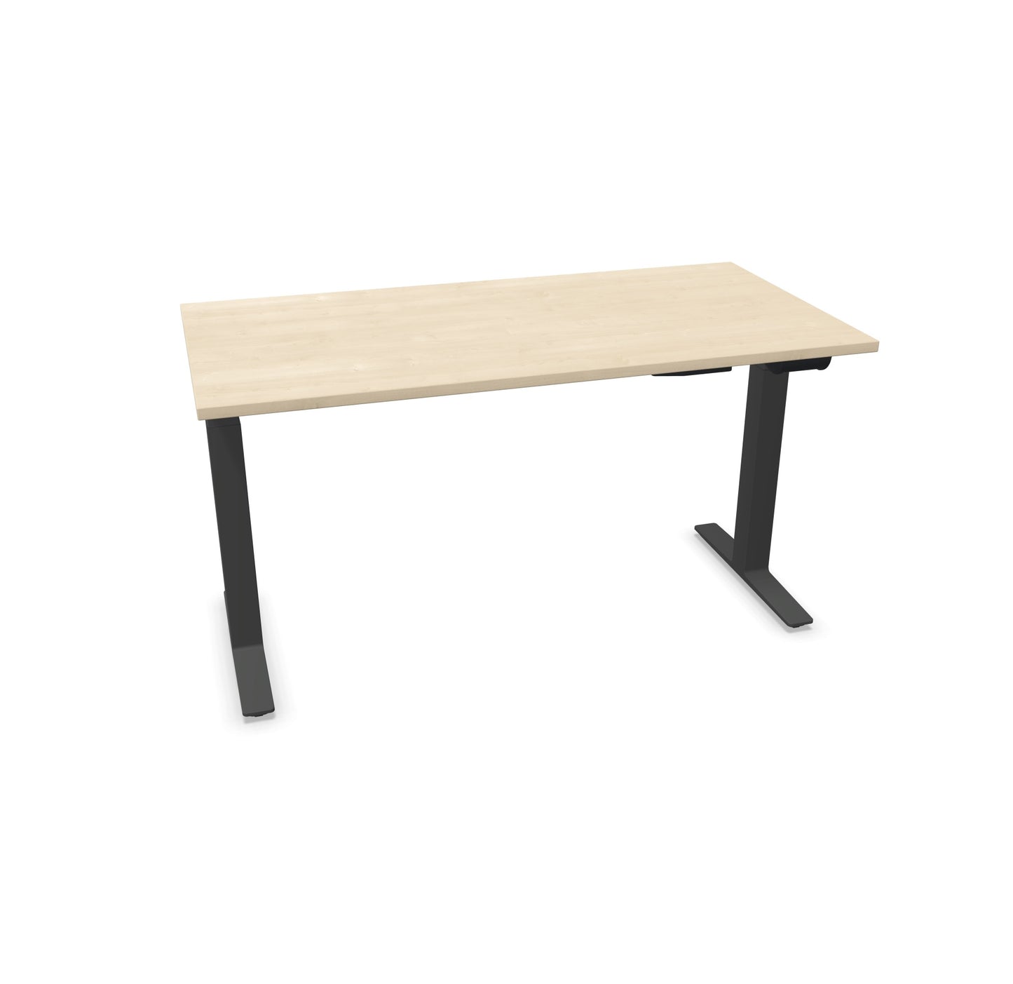 TALO.YOU Sitz-Steh-Schreibtisch mit Gaslift 1400x700mm Tischplatte Ahorndekor - Gestell Anthrazit - 6039318