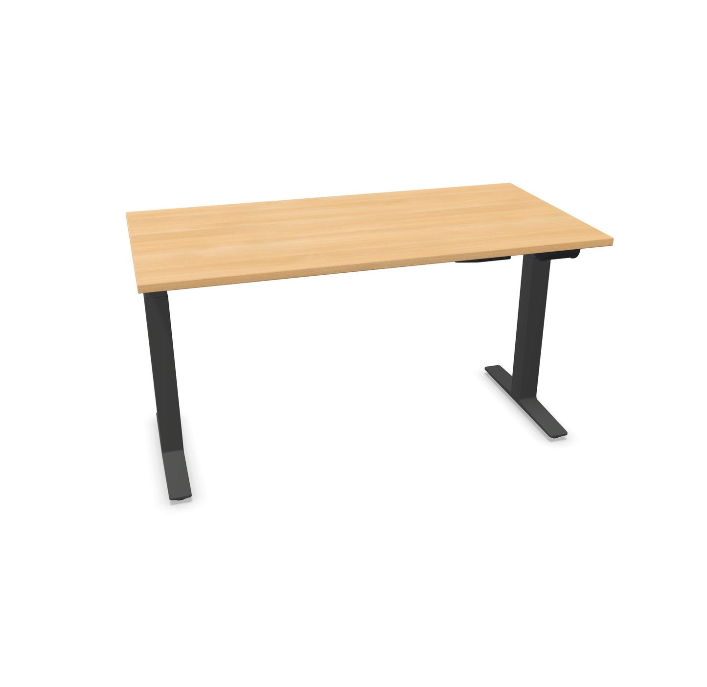TALO.YOU Sitz-Steh-Schreibtisch mit Gaslift 1400x700mm Tischplatte Eichendekor - Gestell Anthrazit - 6039321
