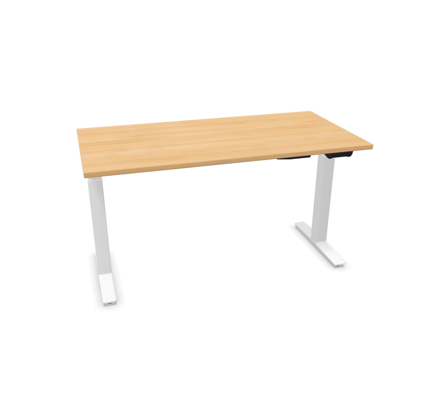 TALO.YOU Sitz-Steh-Schreibtisch mit Gaslift 1400x700mm Tischplatte Eichendekor - Gestell Weiss - 6039327