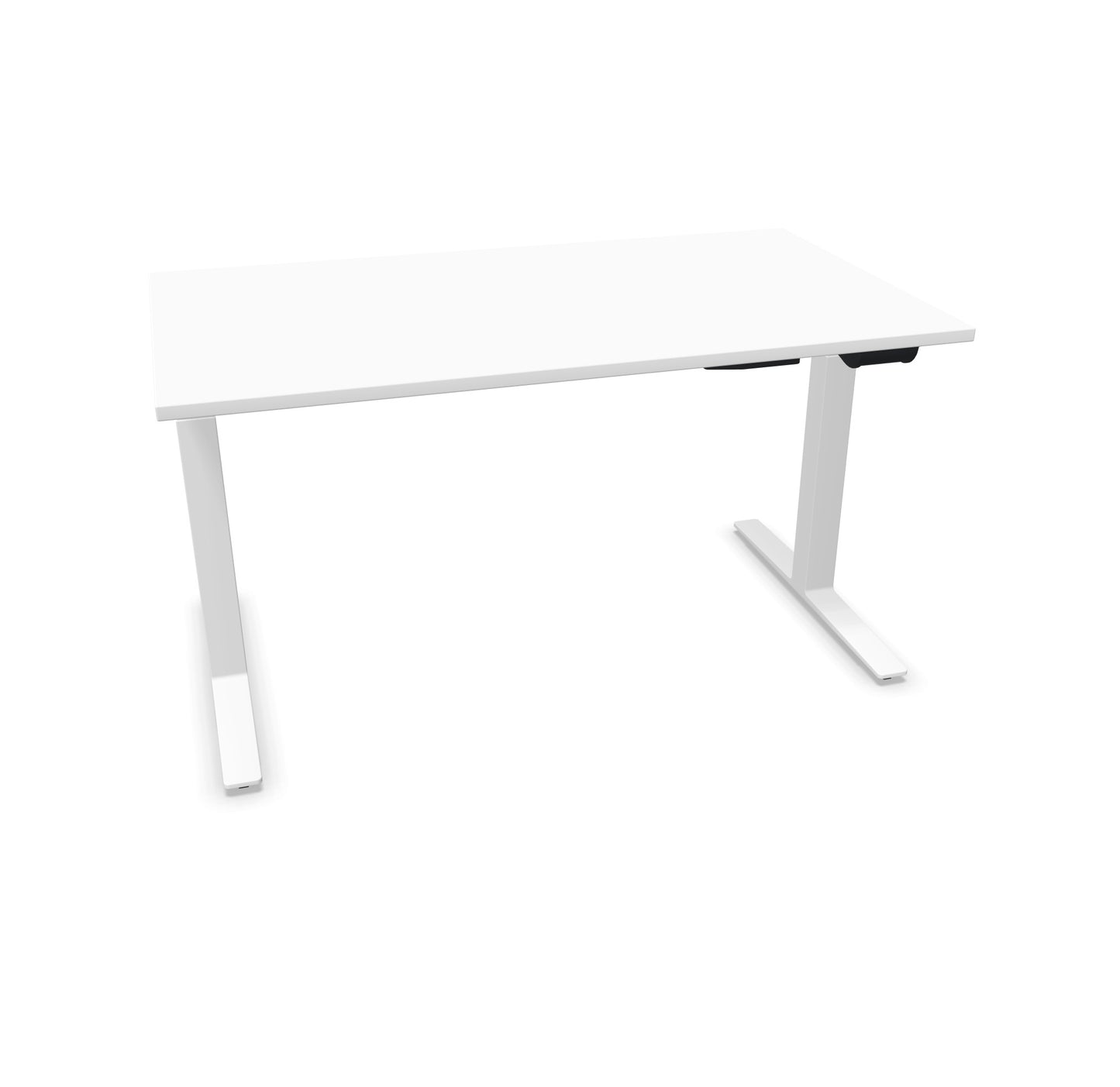 TALO.YOU Sitz-Steh-Schreibtisch mit Gaslift 1400x800mm Tischplatte Weiss - Gestell Weiss - 6039346