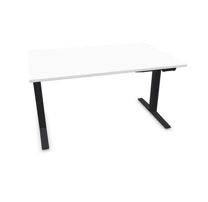 TALO.YOU Sitz-Steh-Schreibtisch mit Gaslift 1400x900mm Tischplatte Weiss - Gestell Schwarz - 6039352