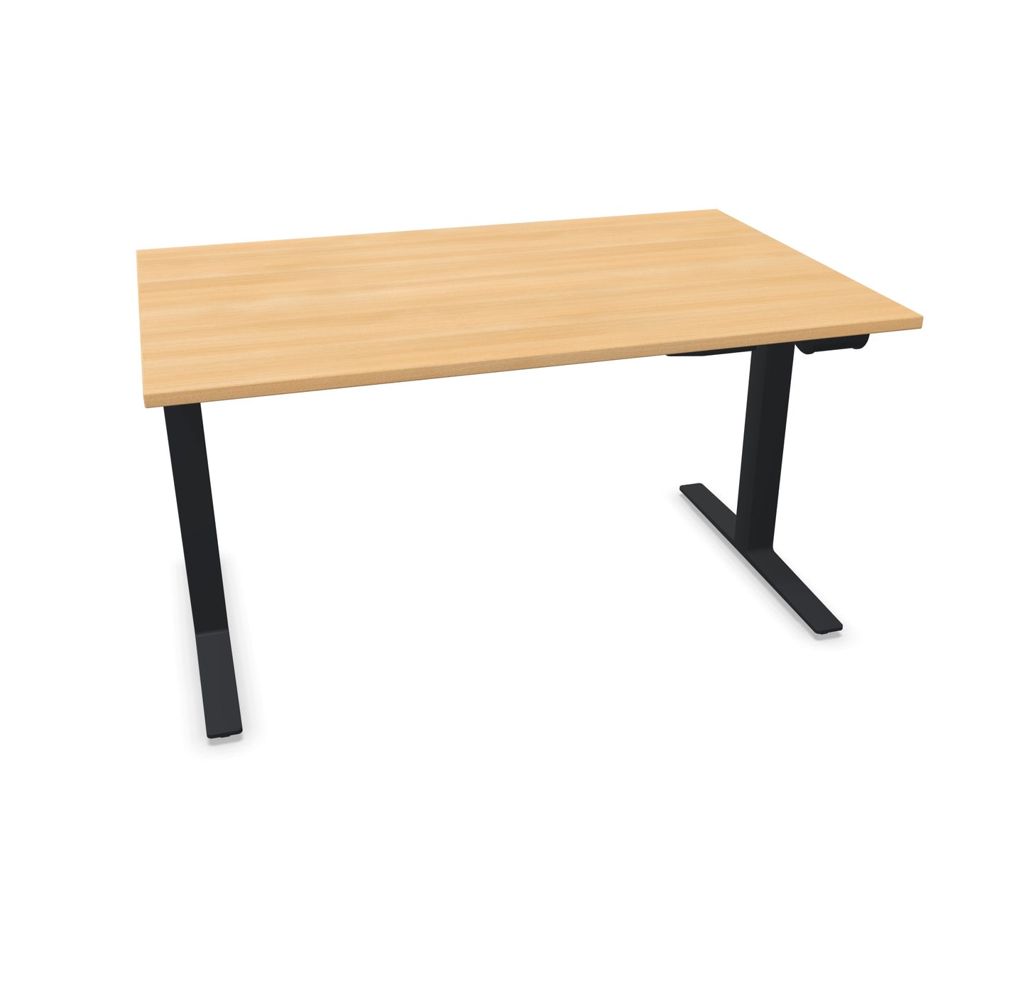 TALO.YOU Sitz-Steh-Schreibtisch mit Gaslift 1400x900mm Tischplatte Eichendekor - Gestell Schwarz - 6039357