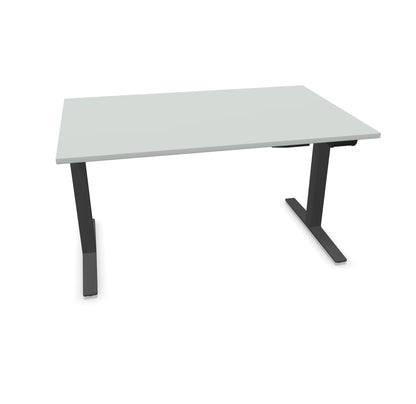 TALO.YOU Sitz-Steh-Schreibtisch mit Gaslift 1400x900mm Tischplatte Lichtgrau - Gestell Anthrazit - 6039365