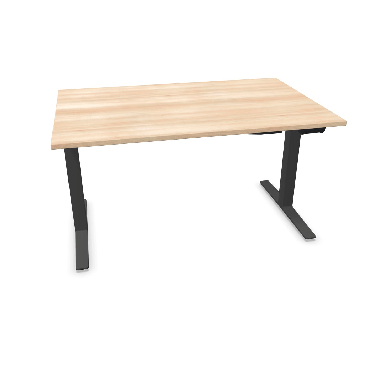 TALO.YOU Sitz-Steh-Schreibtisch mit Gaslift 1400x900mm Tischplatte Akaziendekor - Gestell Anthrazit - 6039367