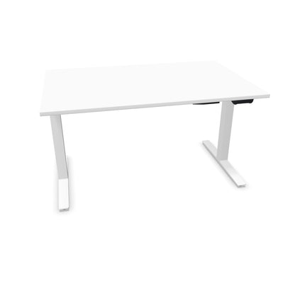 TALO.YOU Sitz-Steh-Schreibtisch mit Gaslift 1400x900mm Tischplatte Weiss - Gestell Weiss - 6039370