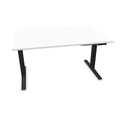TALO.YOU Sitz-Steh-Schreibtisch mit Gaslift 1400x1000mm Tischplatte Weiss - Gestell Schwarz - 6039376
