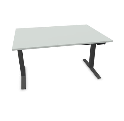 TALO.YOU Sitz-Steh-Schreibtisch mit Gaslift 1400x1000mm Tischplatte Lichtgrau - Gestell Anthrazit - 6039389