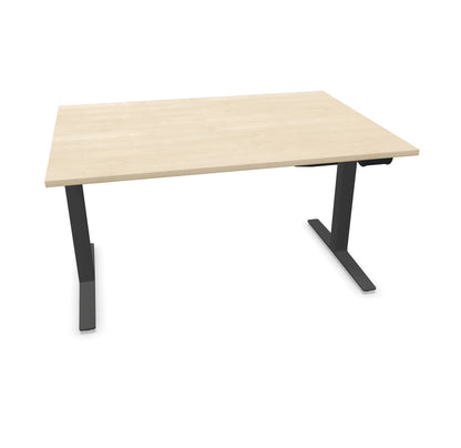 TALO.YOU Sitz-Steh-Schreibtisch mit Gaslift 1400x1000mm Tischplatte Ahorndekor - Gestell Anthrazit - 6039390