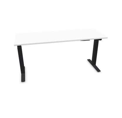 TALO.YOU Sitz-Steh-Schreibtisch mit Gaslift 1600x600mm Tischplatte Weiss - Gestell Schwarz - 6039400