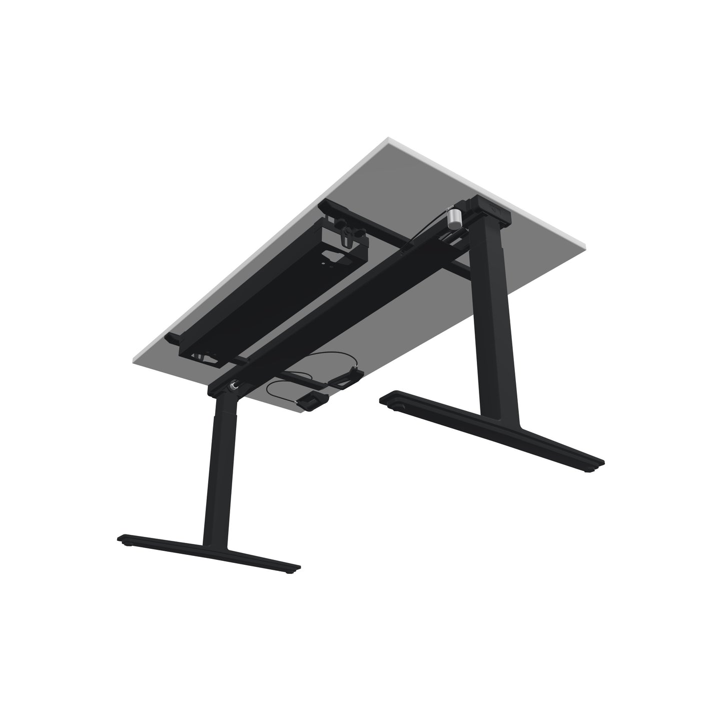 TALO.YOU Sitz-Steh-Schreibtisch mit Gaslift seitliche Ansicht von unten - 6039400