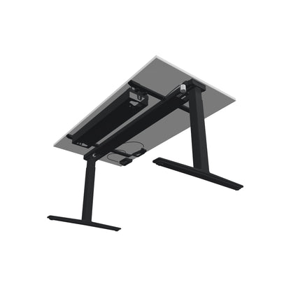 TALO.YOU Sitz-Steh-Schreibtisch mit Gaslift seitliche Ansicht von unten - 6039400
