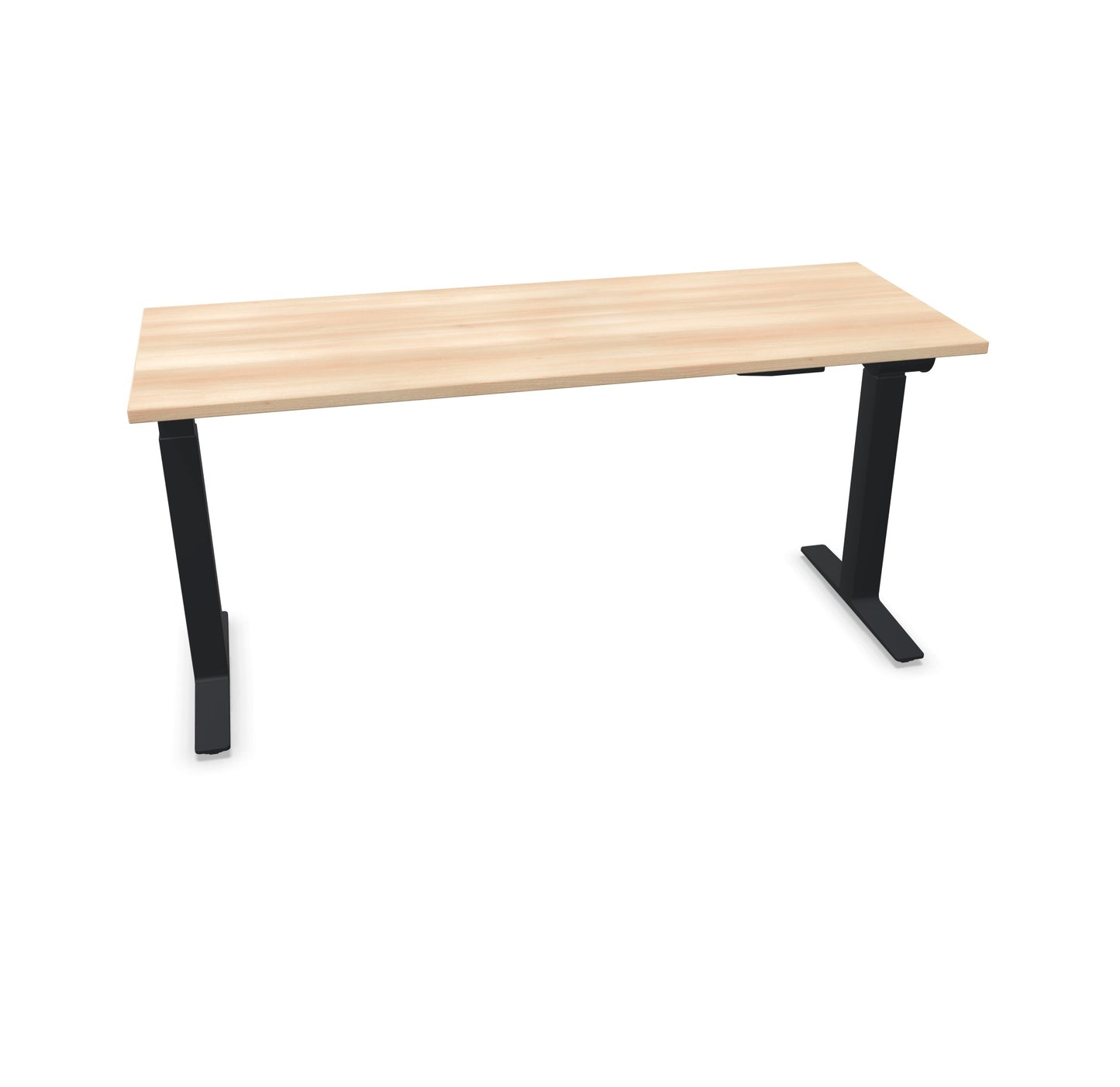 TALO.YOU Sitz-Steh-Schreibtisch mit Gaslift 1600x600mm Tischplatte Akaziendekor - Gestell Schwarz - 6039403