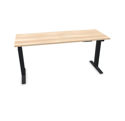TALO.YOU Sitz-Steh-Schreibtisch mit Gaslift 1600x600mm Tischplatte Akaziendekor - Gestell Schwarz - 6039403