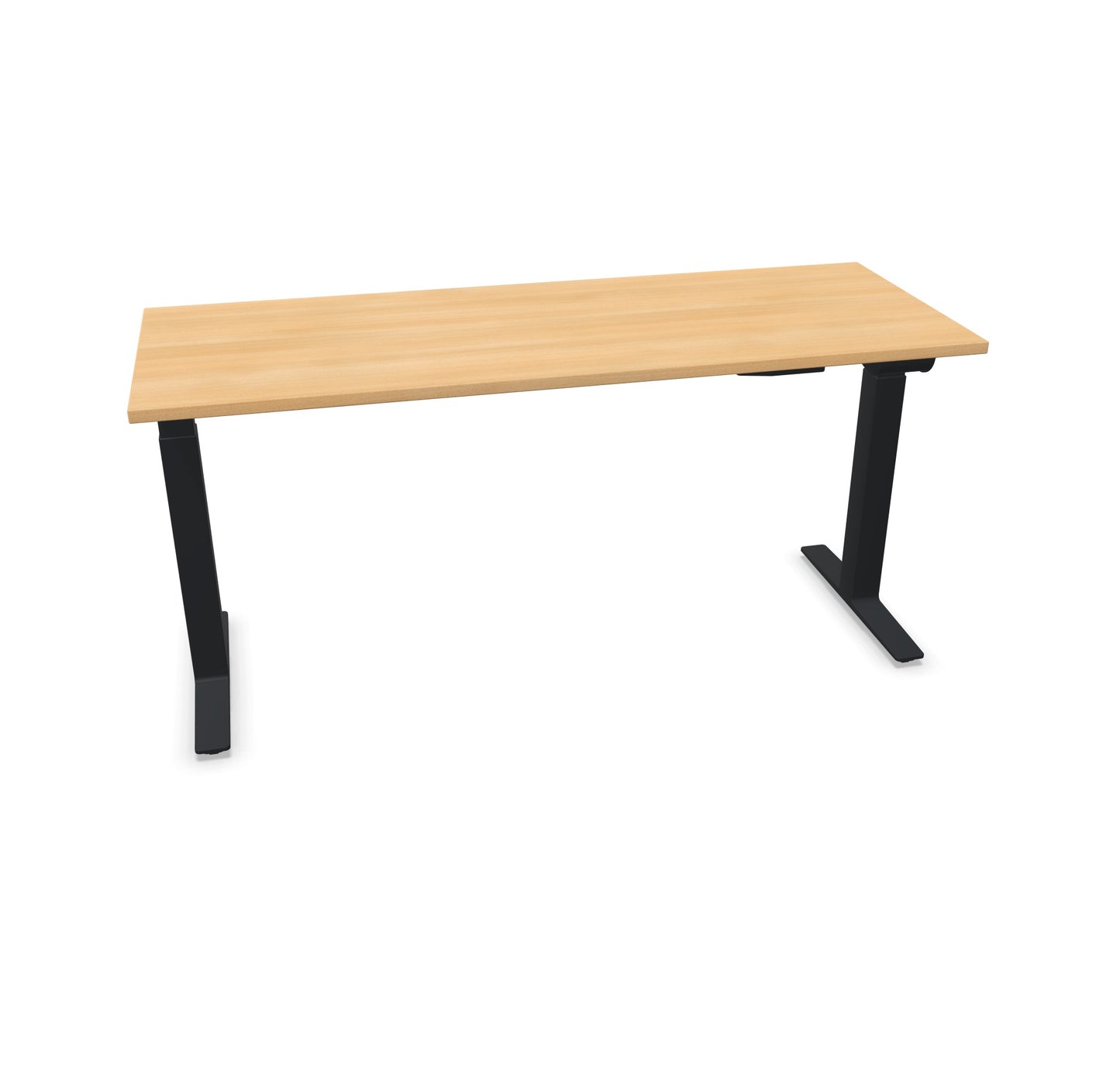 TALO.YOU Sitz-Steh-Schreibtisch mit Gaslift 1600x600mm Tischplatte Eichendekor - Gestell Schwarz - 6039405