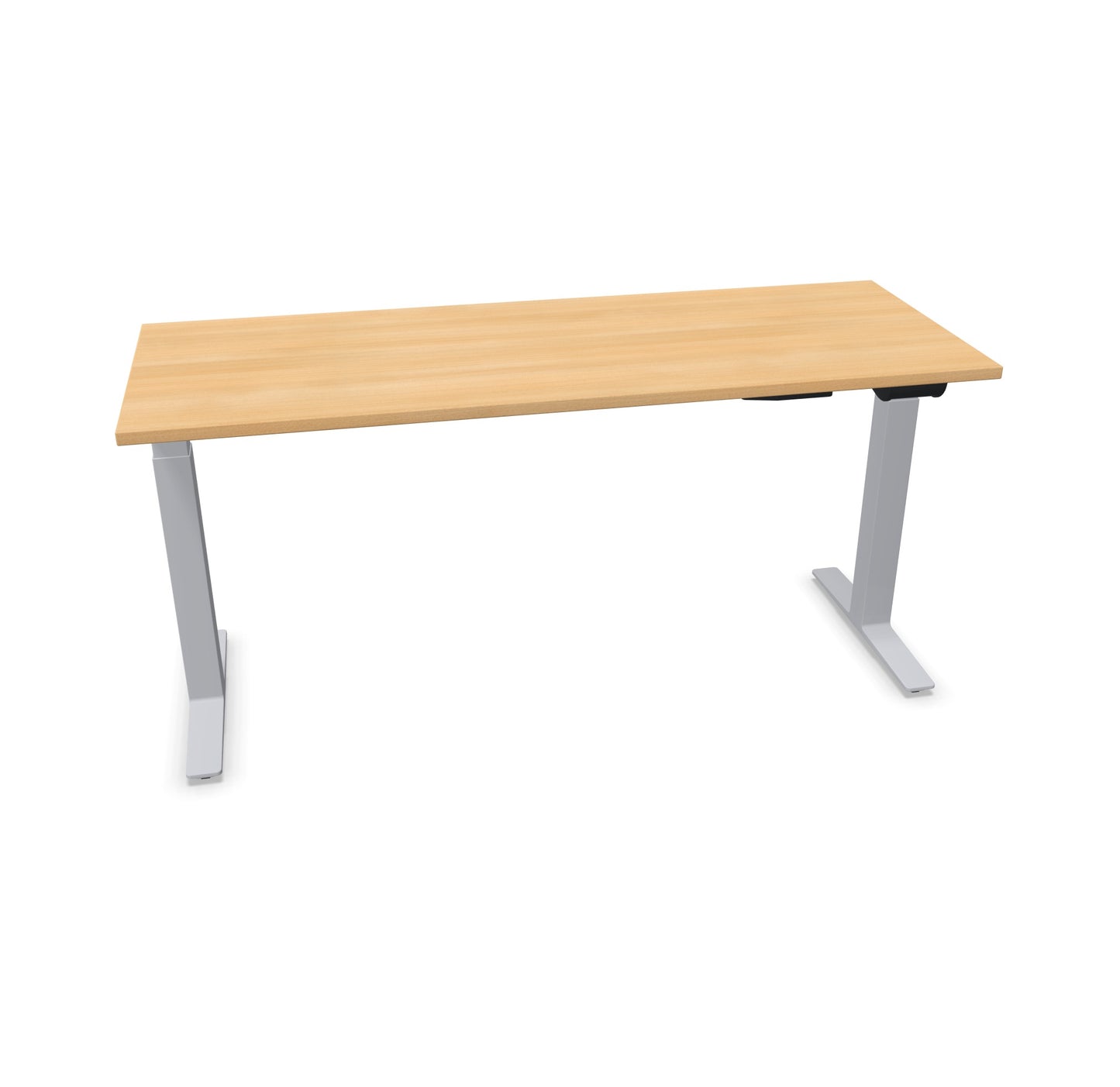 TALO.YOU Sitz-Steh-Schreibtisch mit Gaslift 1600x600mm Tischplatte Eichendekor - Gestell Silbergrau - 6039411