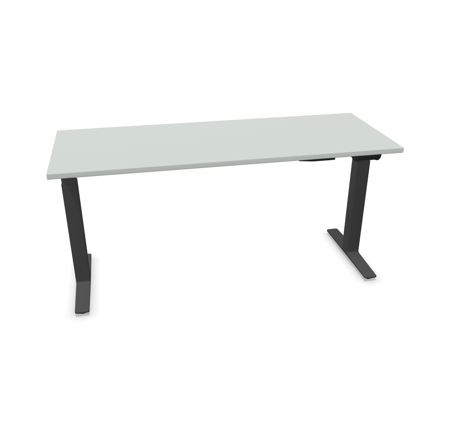 TALO.YOU Sitz-Steh-Schreibtisch mit Gaslift 1600x600mm Tischplatte Lichtgrau - Gestell Anthrazit - 6039413