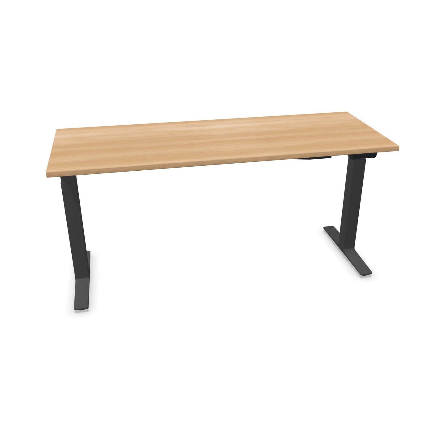 TALO.YOU Sitz-Steh-Schreibtisch mit Gaslift 1600x600mm Tischplatte Buchendekor - Gestell Anthrazit - 6039416