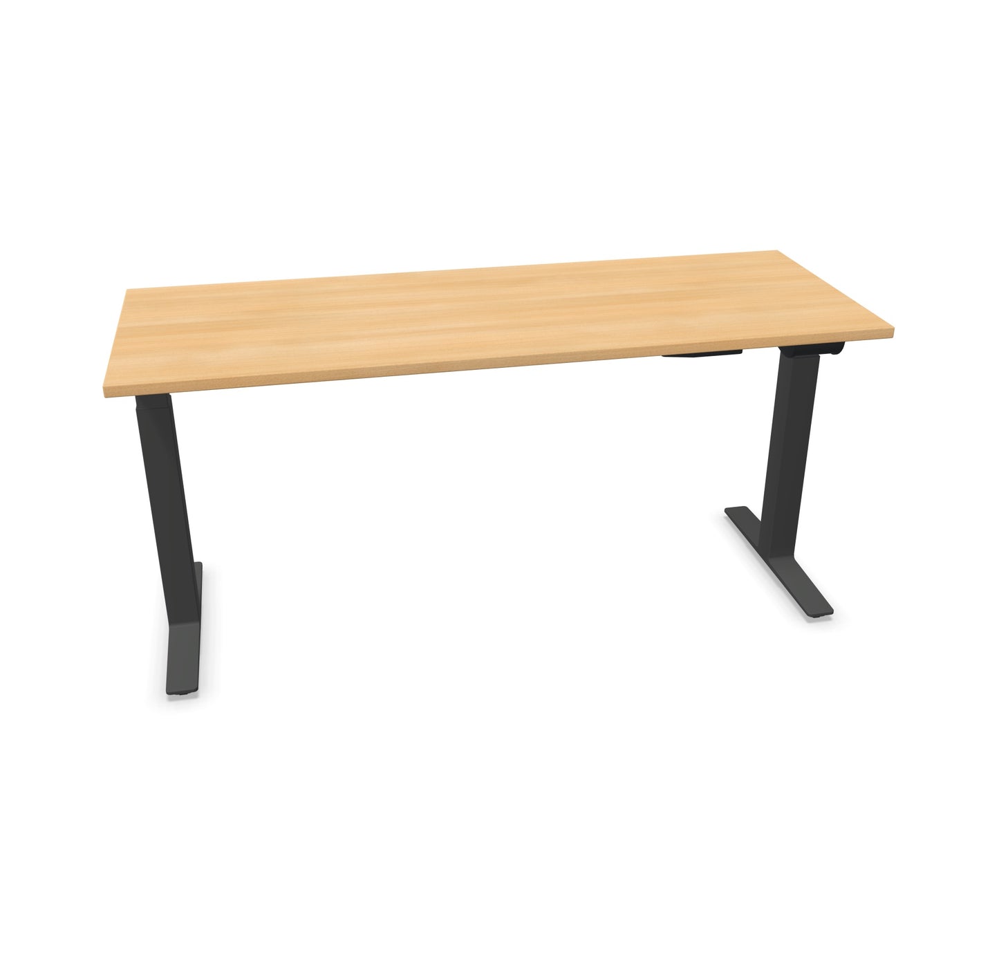 TALO.YOU Sitz-Steh-Schreibtisch mit Gaslift 1600x600mm Tischplatte Eichendekor - Gestell Anthrazit - 6039417