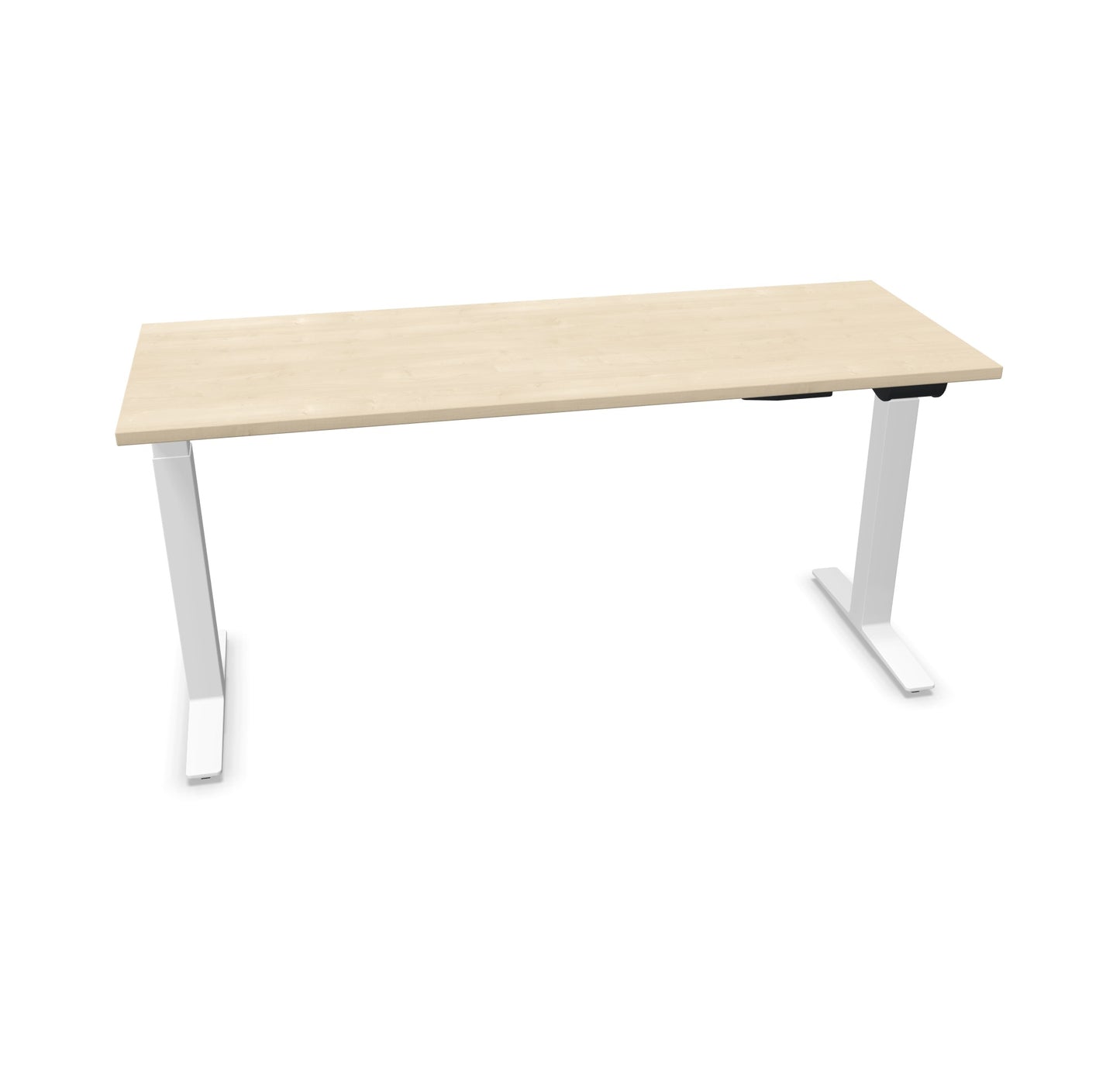 TALO.YOU Sitz-Steh-Schreibtisch mit Gaslift 1600x600mm Tischplatte Ahorndekor - Gestell Weiss - 6039420
