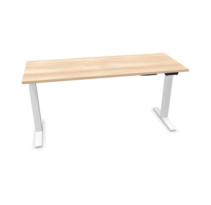 TALO.YOU Sitz-Steh-Schreibtisch mit Gaslift 1600x600mm Tischplatte Akaziendekor - Gestell Weiss - 6039421