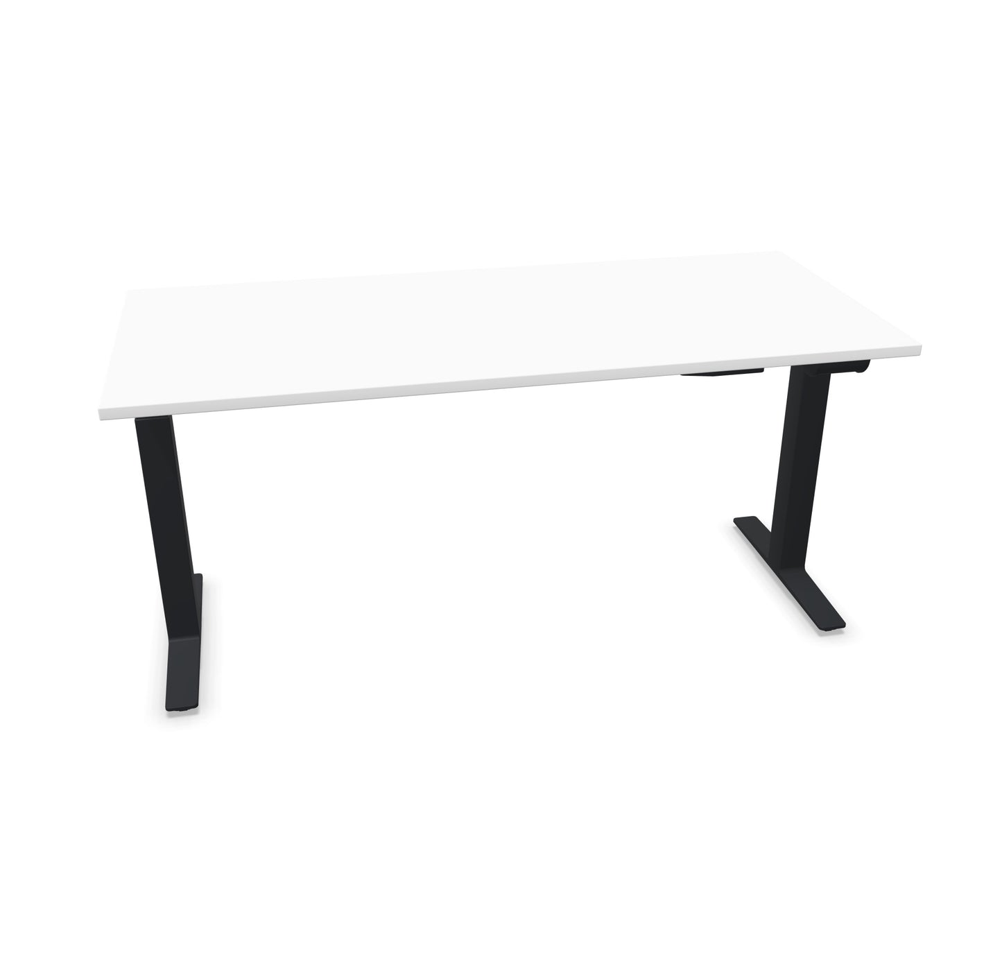 TALO.YOU Sitz-Steh-Schreibtisch mit Gaslift 1600x700mm Tischplatte Weiss - Gestell Schwarz - 6039424