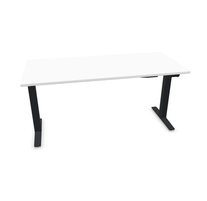 TALO.YOU Sitz-Steh-Schreibtisch mit Gaslift 1600x700mm Tischplatte Weiss - Gestell Schwarz - 6039424