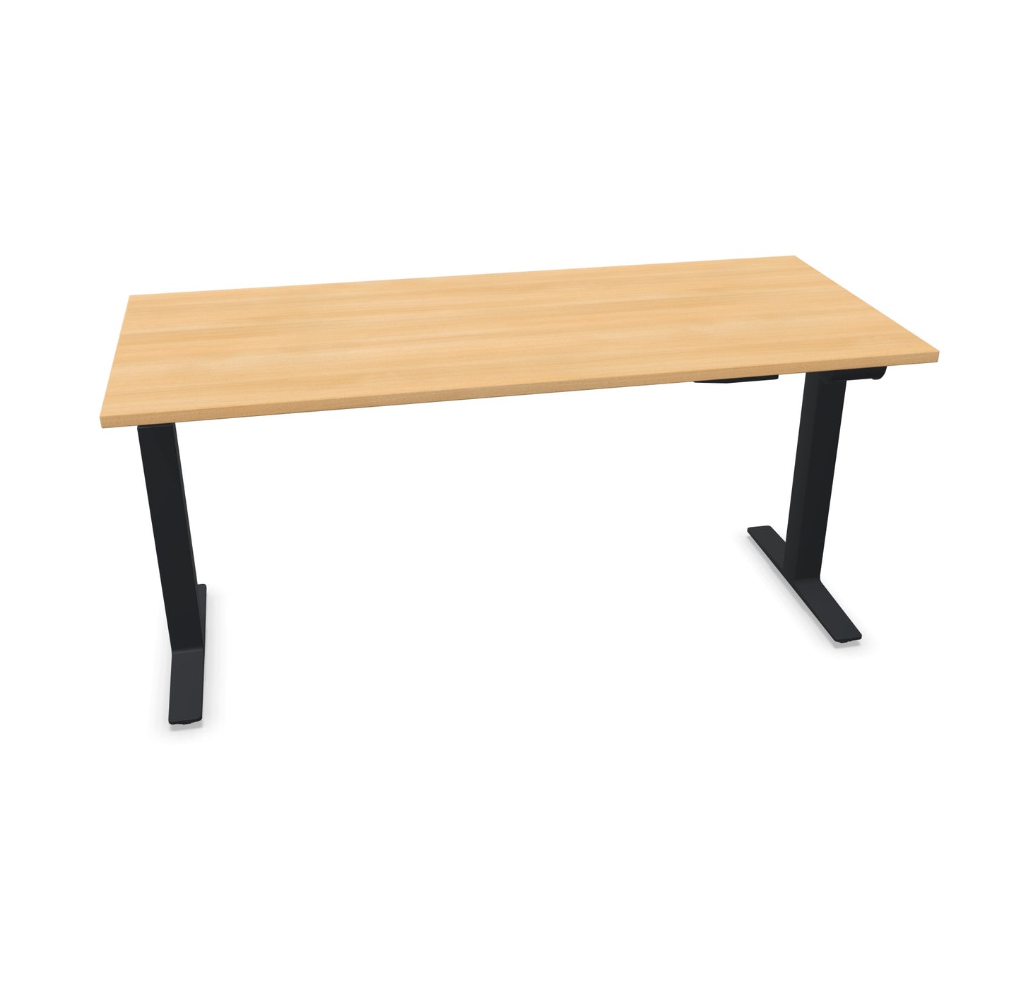 TALO.YOU Sitz-Steh-Schreibtisch mit Gaslift 1600x700mm Tischplatte Eichendekor - Gestell Schwarz - 6039429