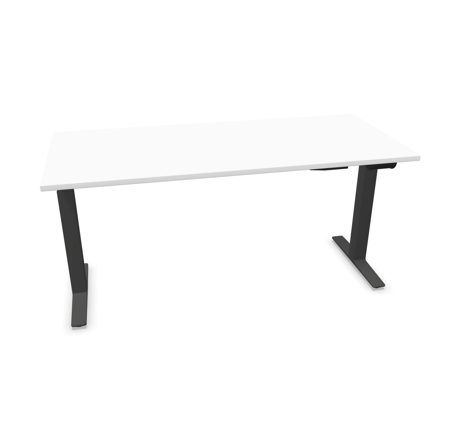 TALO.YOU Sitz-Steh-Schreibtisch mit Gaslift 1600x700mm Tischplatte Weiss - Gestell Anthrazit - 6039436