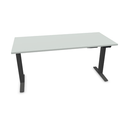 TALO.YOU Sitz-Steh-Schreibtisch mit Gaslift 1600x700mm Tischplatte Lichtgrau - Gestell Anthrazit - 6039437