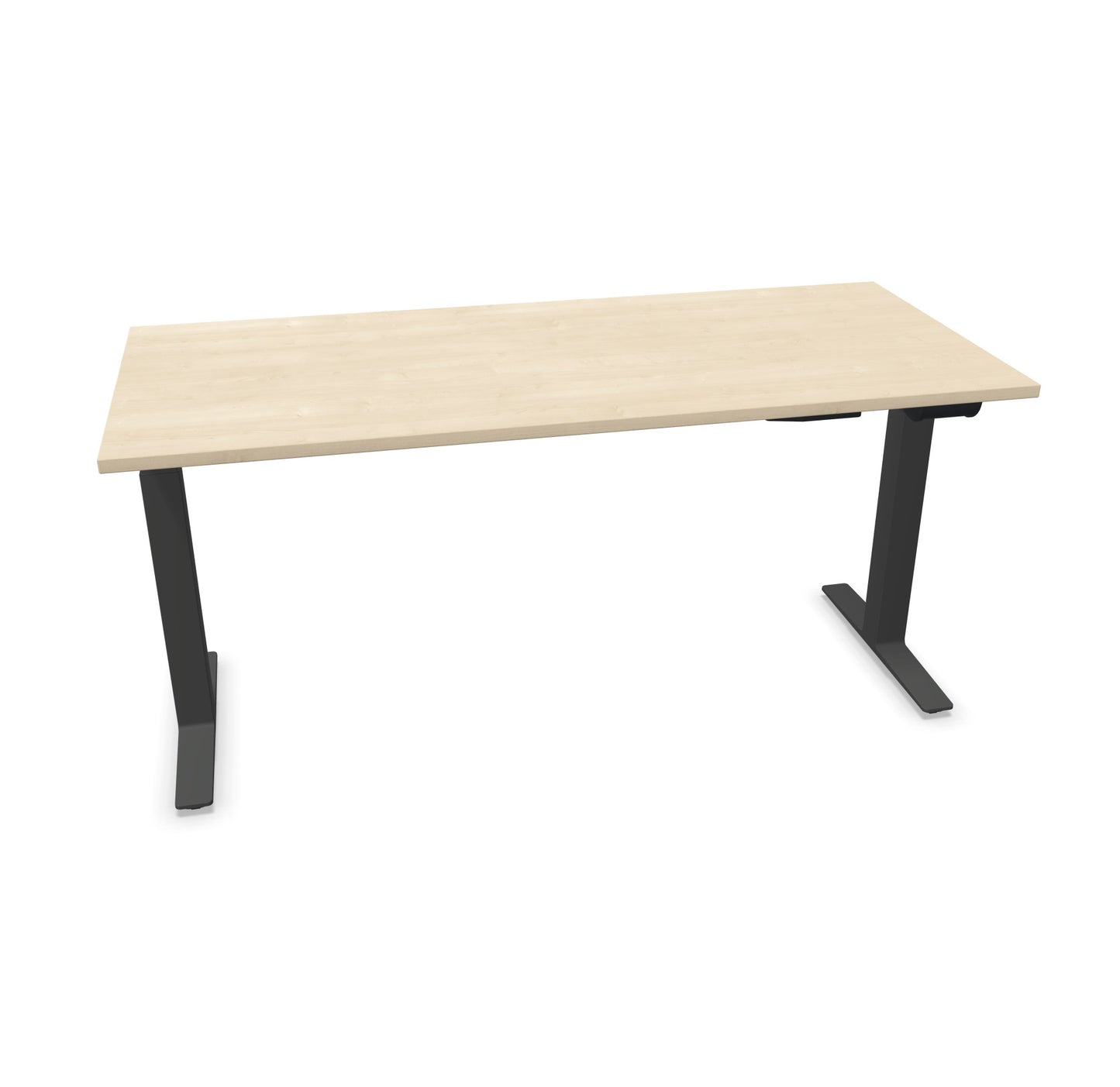 TALO.YOU Sitz-Steh-Schreibtisch mit Gaslift 1600x700mm Tischplatte Ahorndekor - Gestell Anthrazit - 6039438