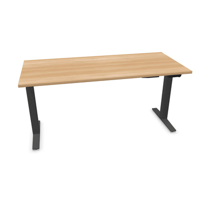 TALO.YOU Sitz-Steh-Schreibtisch mit Gaslift 1600x700mm Tischplatte Buchendekor - Gestell Anthrazit - 6039440