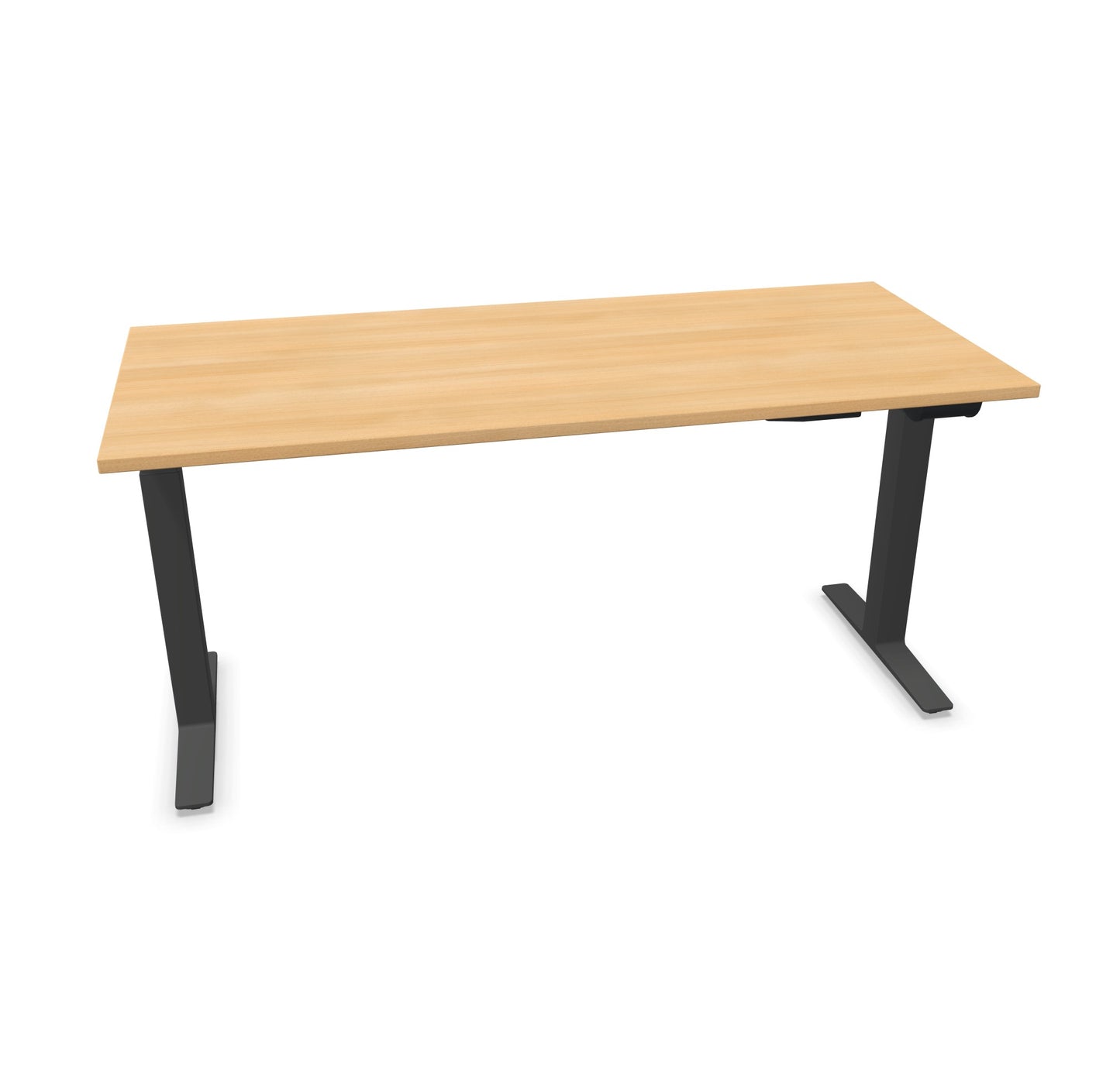 TALO.YOU Sitz-Steh-Schreibtisch mit Gaslift 1600x700mm Tischplatte Eichendekor - Gestell Anthrazit - 6039441