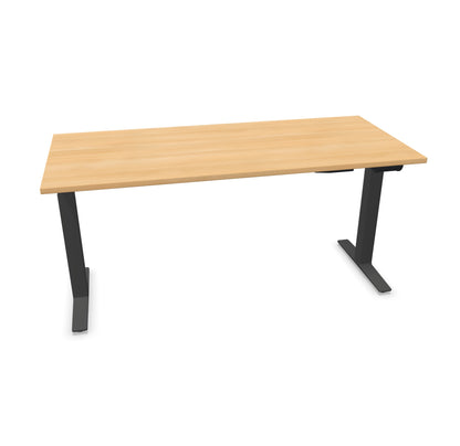 TALO.YOU Sitz-Steh-Schreibtisch mit Gaslift 1600x700mm Tischplatte Eichendekor - Gestell Anthrazit - 6039441