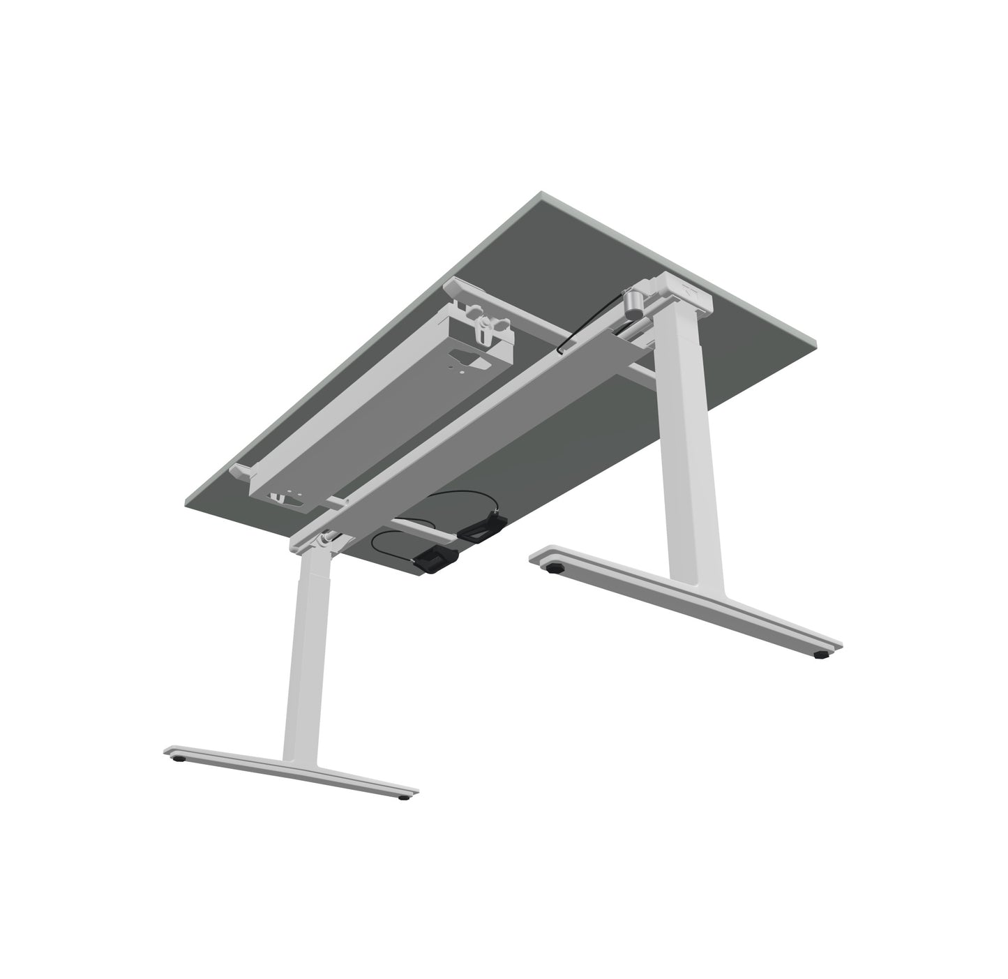 TALO.YOU Sitz-Steh-Schreibtisch mit Gaslift seitliche Ansicht von unten - 6039443