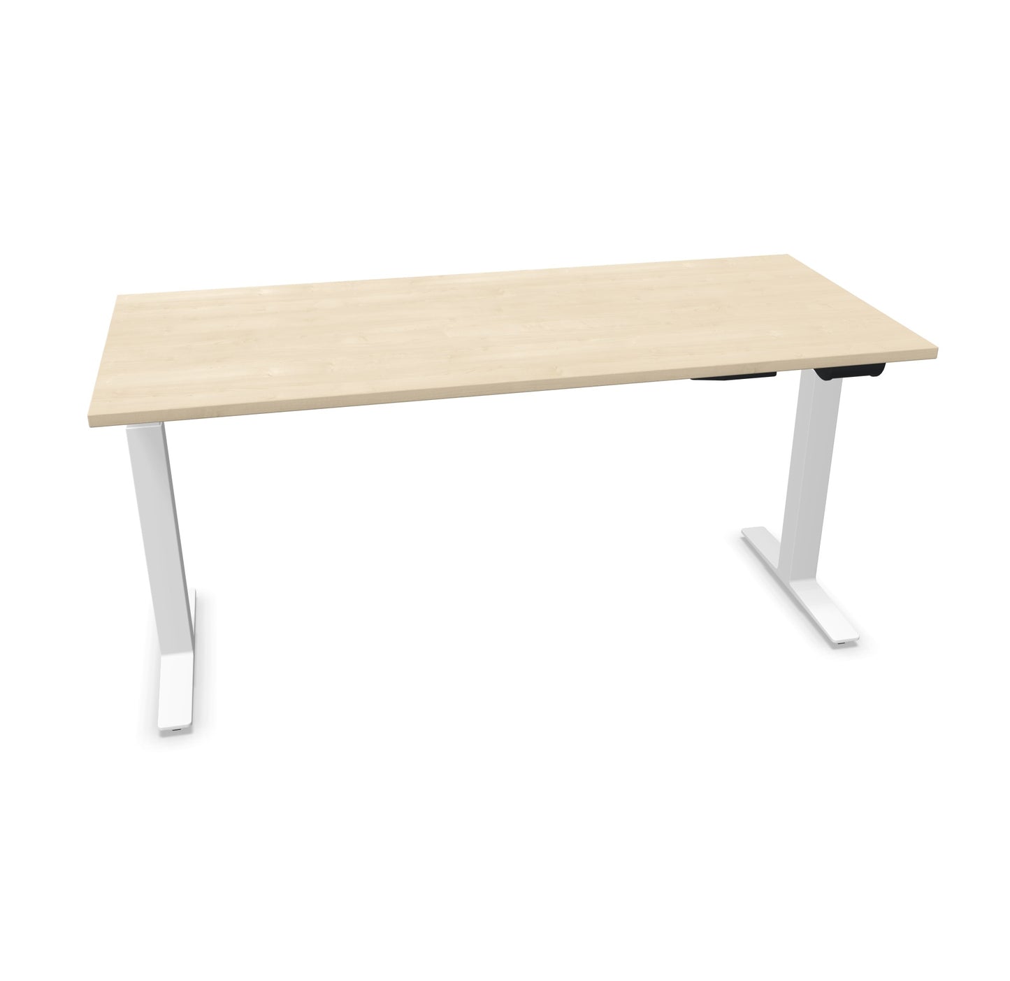 TALO.YOU Sitz-Steh-Schreibtisch mit Gaslift 1600x700mm Tischplatte Ahorndekor - Gestell Weiss - 6039444