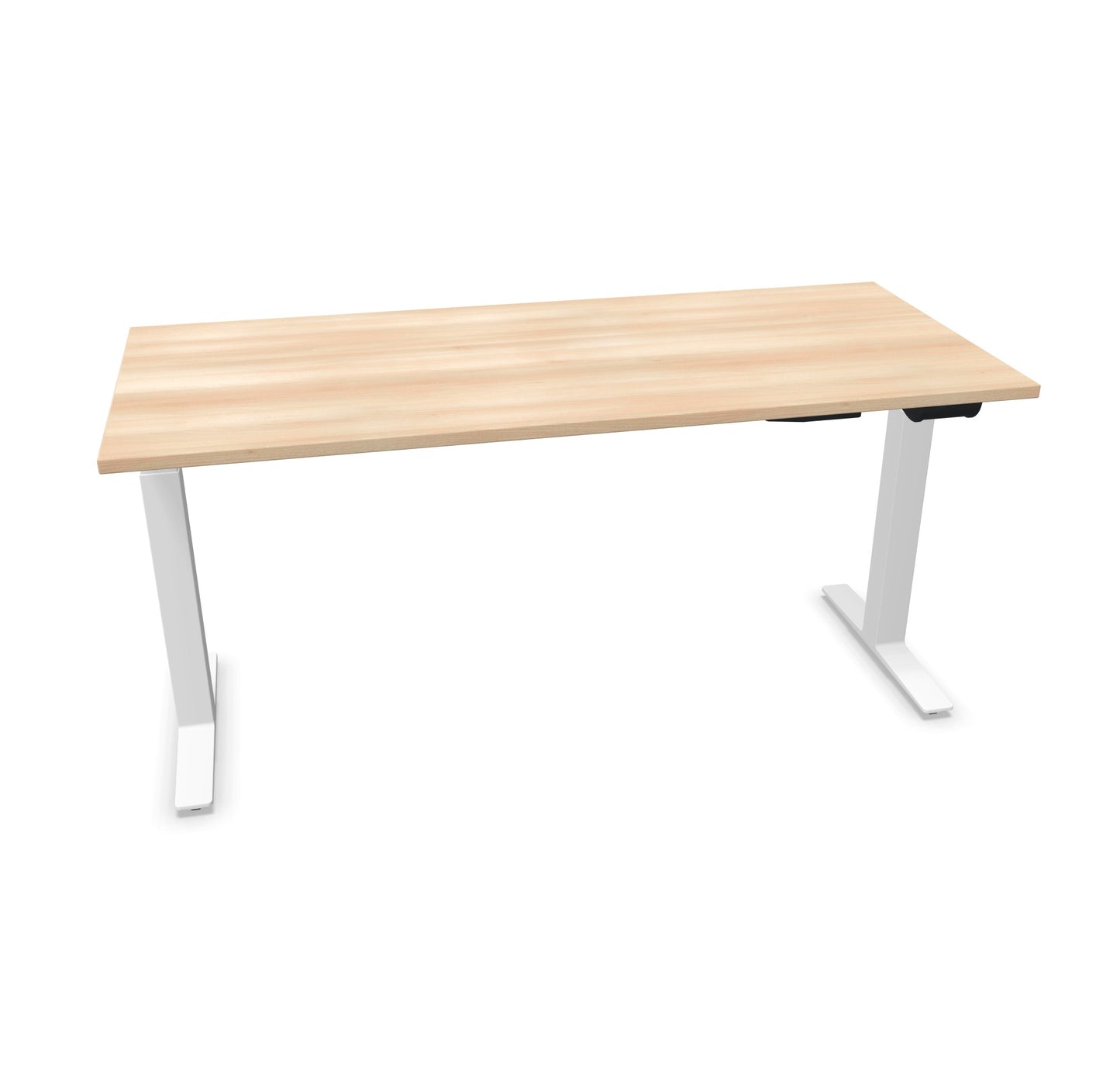 TALO.YOU Sitz-Steh-Schreibtisch mit Gaslift 1600x700mm Tischplatte Akaziendekor - Gestell Weiss - 6039445