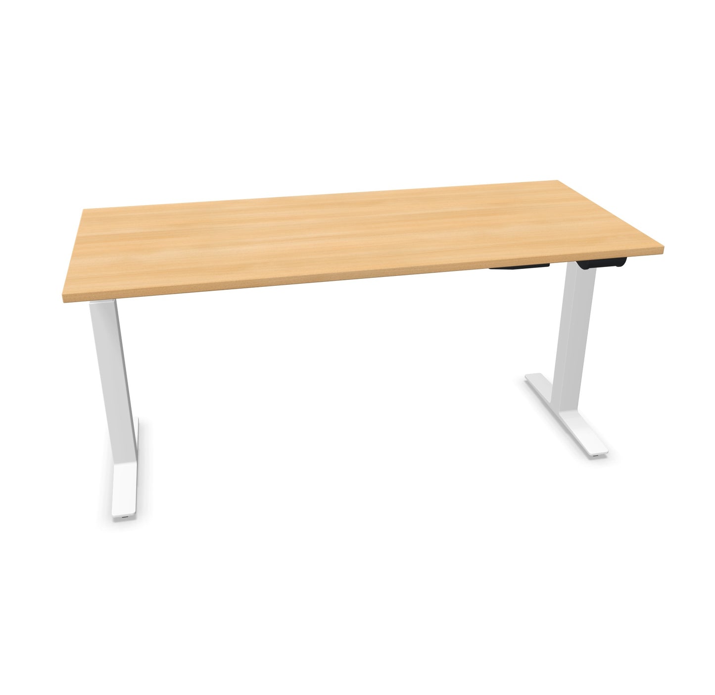 TALO.YOU Sitz-Steh-Schreibtisch mit Gaslift 1600x700mm Tischplatte Eichendekor - Gestell Weiss - 6039447