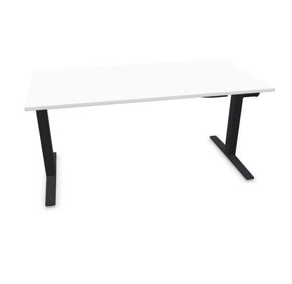 TALO.YOU Sitz-Steh-Schreibtisch mit Gaslift 1600x800mm Tischplatte Weiss - Gestell Schwarz - 6039448