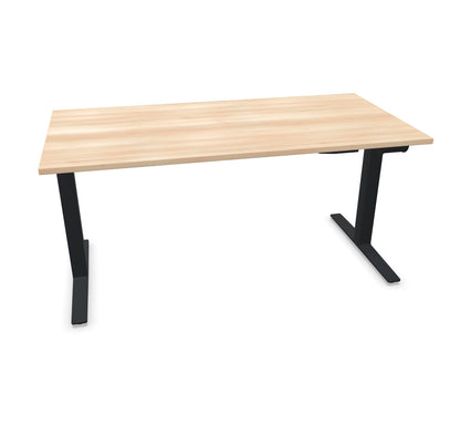 TALO.YOU Sitz-Steh-Schreibtisch mit Gaslift 1600x800mm Tischplatte Akaziendekor - Gestell Schwarz - 6039451