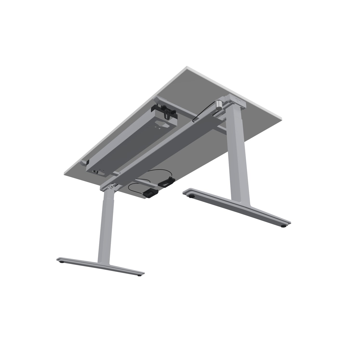 TALO.YOU Sitz-Steh-Schreibtisch mit Gaslift seitliche Ansicht von unten - 6039459
