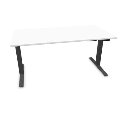 TALO.YOU Sitz-Steh-Schreibtisch mit Gaslift 1600x800mm Tischplatte Weiss - Gestell Anthrazit - 6039461