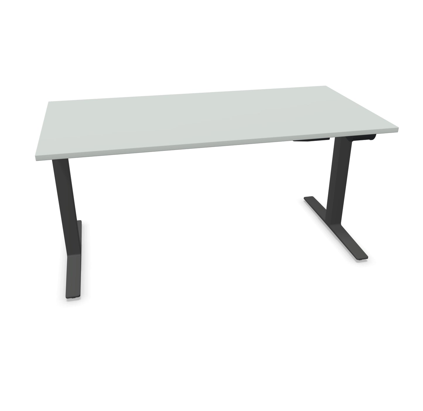 TALO.YOU Sitz-Steh-Schreibtisch mit Gaslift 1600x800mm Tischplatte Lichtgrau - Gestell Anthrazit - 6039462