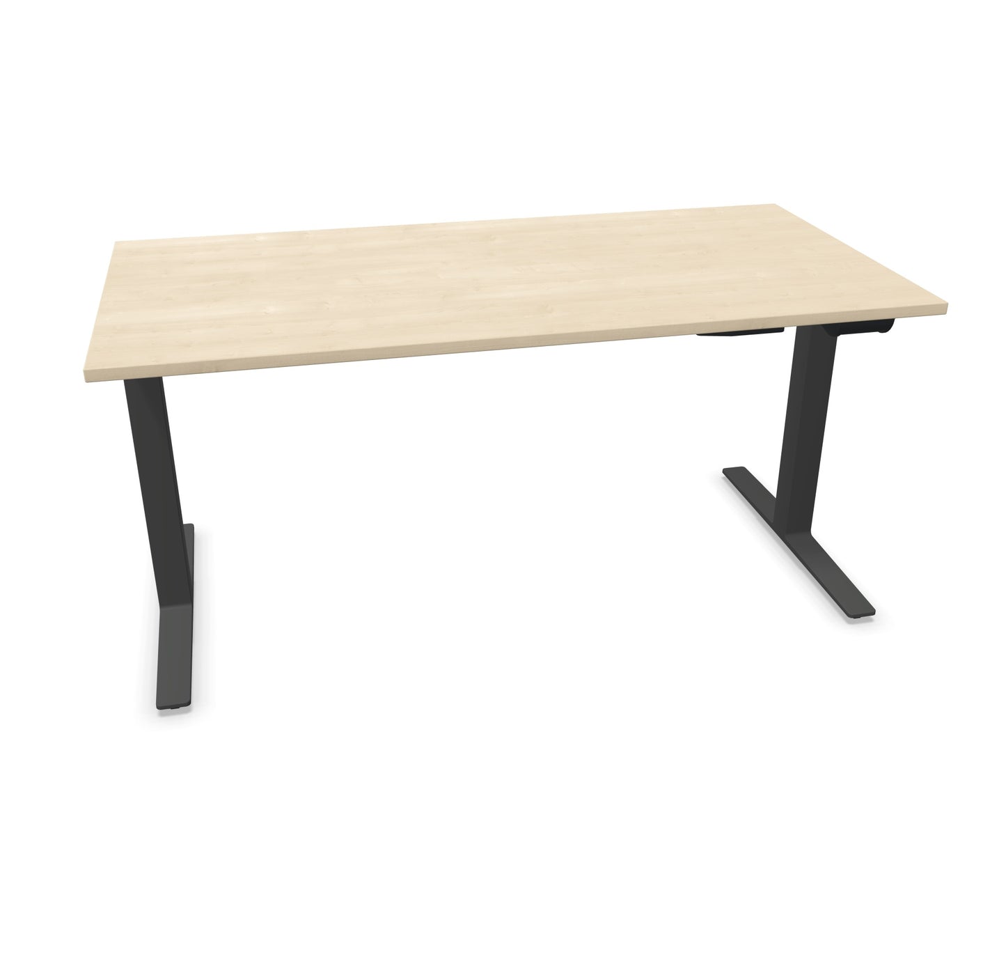 TALO.YOU Sitz-Steh-Schreibtisch mit Gaslift 1600x800mm Tischplatte Ahorndekor - Gestell Anthrazit - 6039463