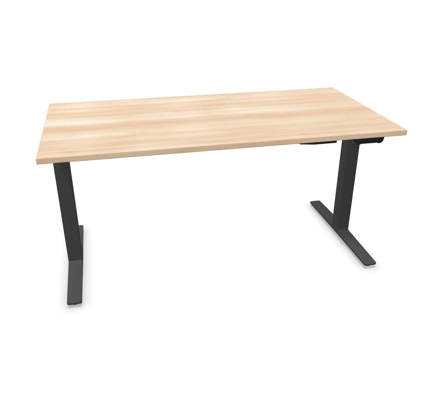 TALO.YOU Sitz-Steh-Schreibtisch mit Gaslift 1600x800mm Tischplatte Akaziendekor - Gestell Anthrazit - 6039464