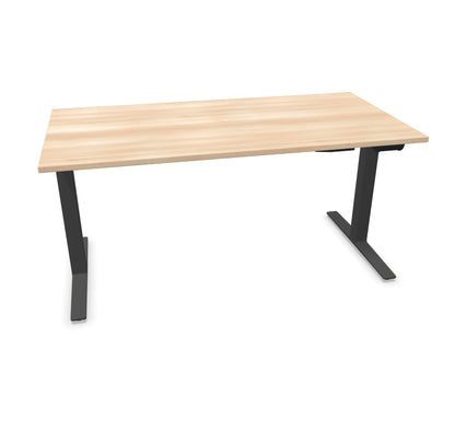 TALO.YOU Sitz-Steh-Schreibtisch mit Gaslift 1600x800mm Tischplatte Akaziendekor - Gestell Anthrazit - 6039464