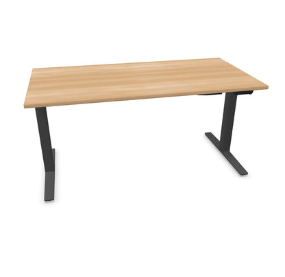 TALO.YOU Sitz-Steh-Schreibtisch mit Gaslift 1600x800mm Tischplatte Buchendekor - Gestell Anthrazit - 6039465